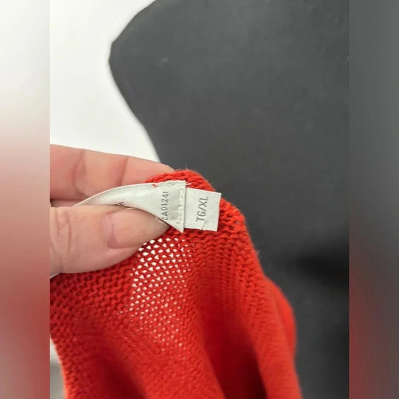 Contemporaine by Simons | Orange Knit Sweater  Vest | Size XL - Picture 7 of 8